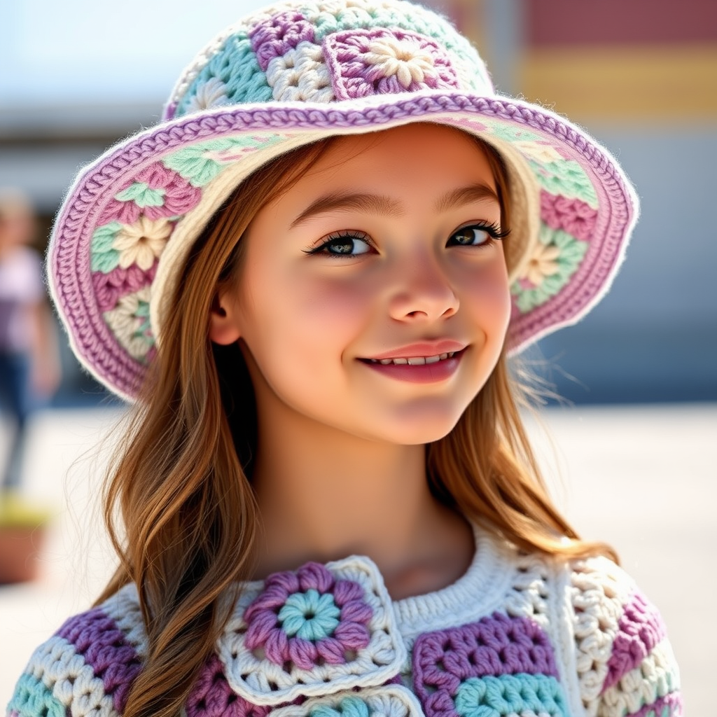 The Nostalgic Granny Square Bucket Hat Free Pattern
