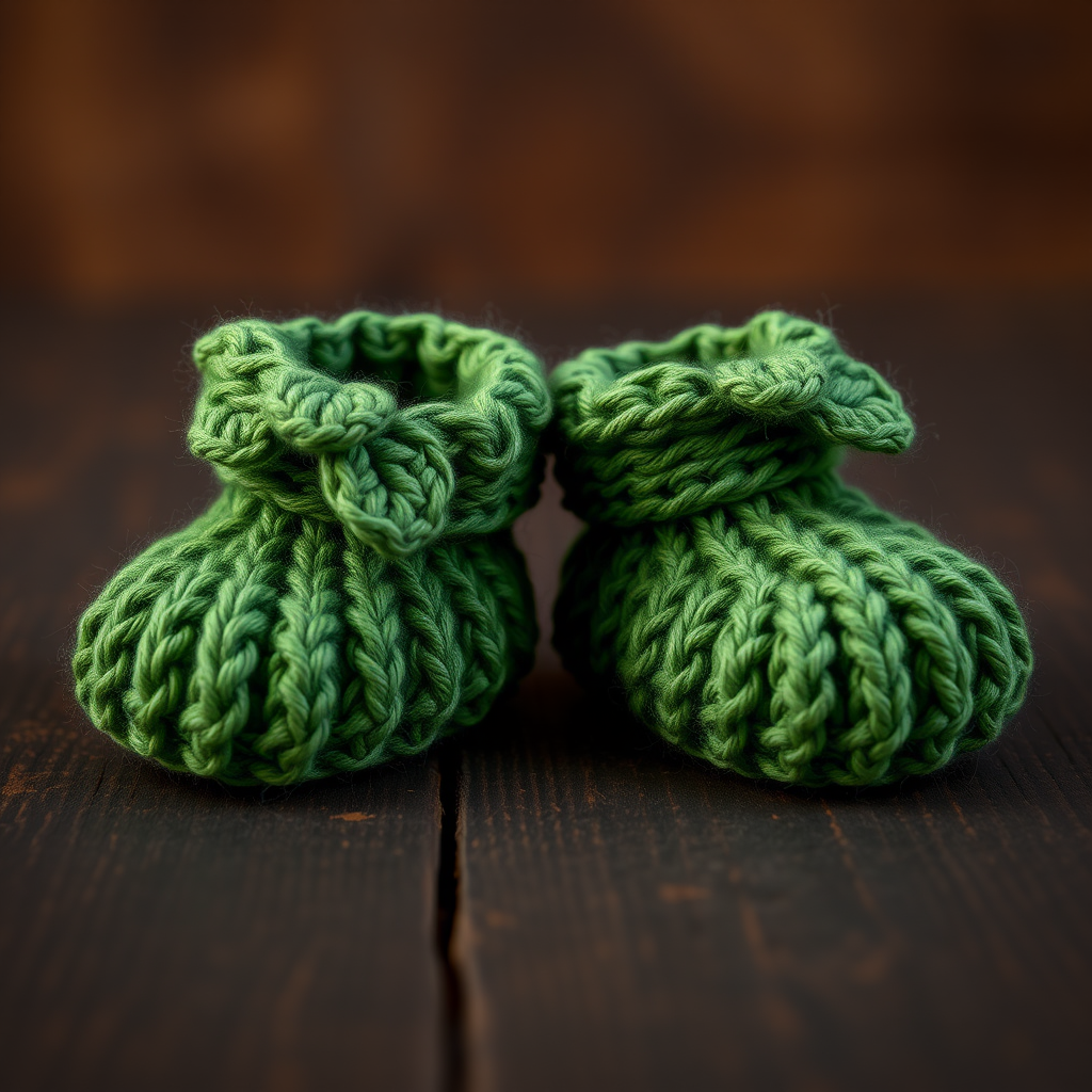 Enchanted Forest Baby Booties Free Pattern