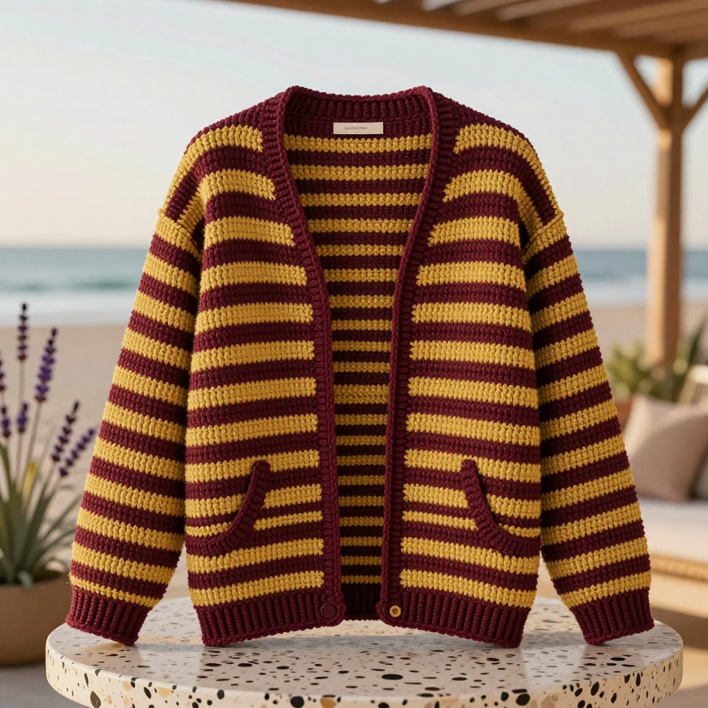 Two-Rectangle Wave Jacket: Free Crochet Pattern