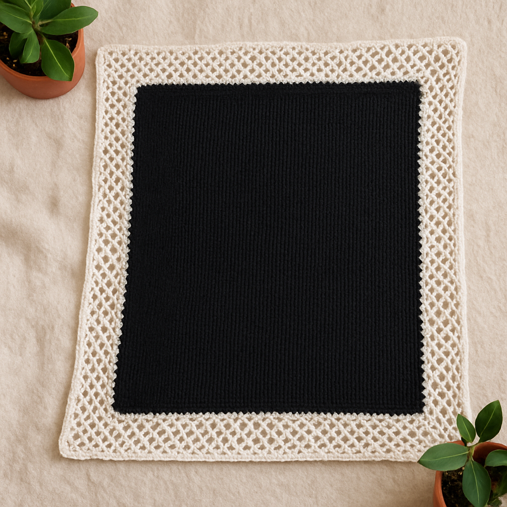 Farmhouse Rustic Baby Blanket with Lace Edges - Free Pattern