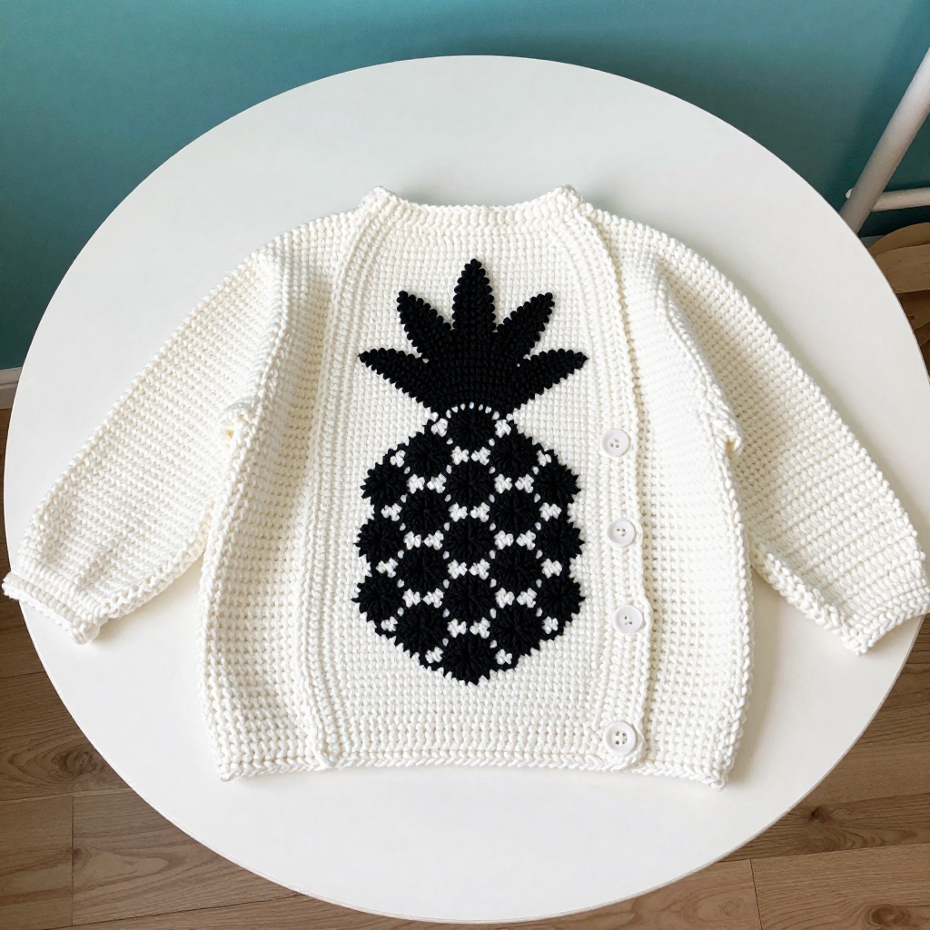 Pineapple Bobble Crochet Cardigan Free Pattern
