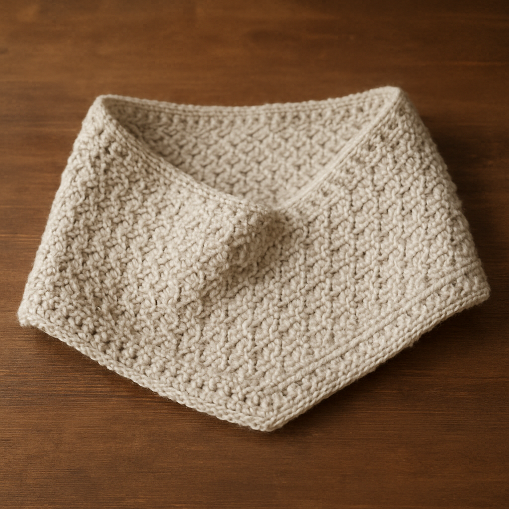 Crochet Textured Twisted Ribbed Neckwarmer Free Pattern