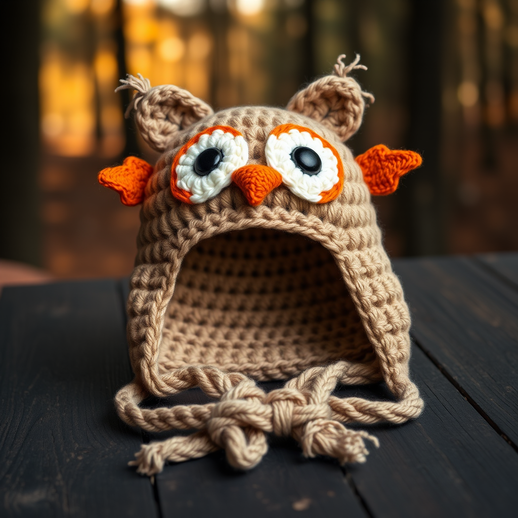 Whimsical Woodland Hoot Owl Hat Free Pattern – A Cozy Crocheted Forest Friend