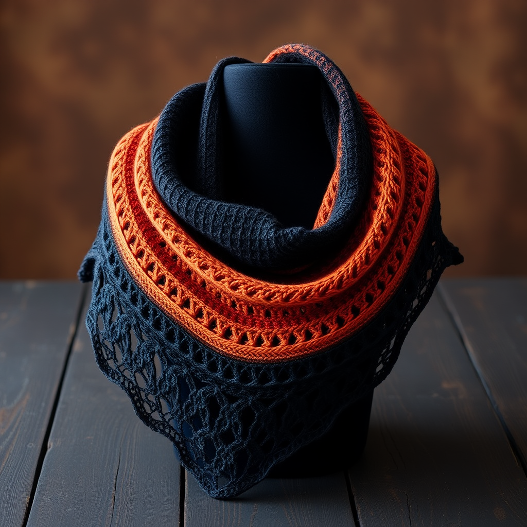 Free Pattern: Solar Eclipse Sideways Shawl