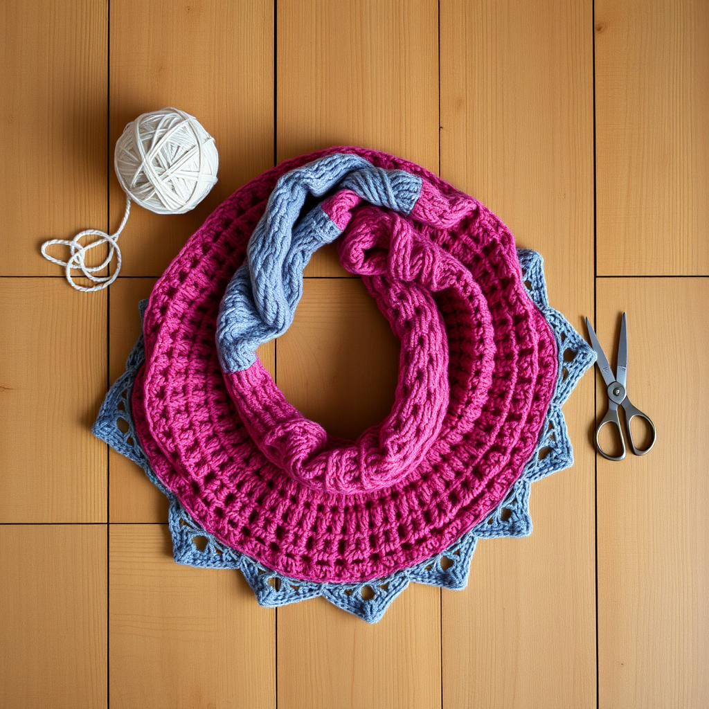 Crochet Vibrant Crescent Shawl Free Pattern