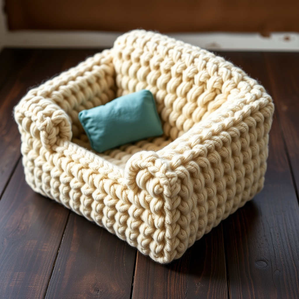 Whisker Haven Crochet Cat Couch Free Pattern