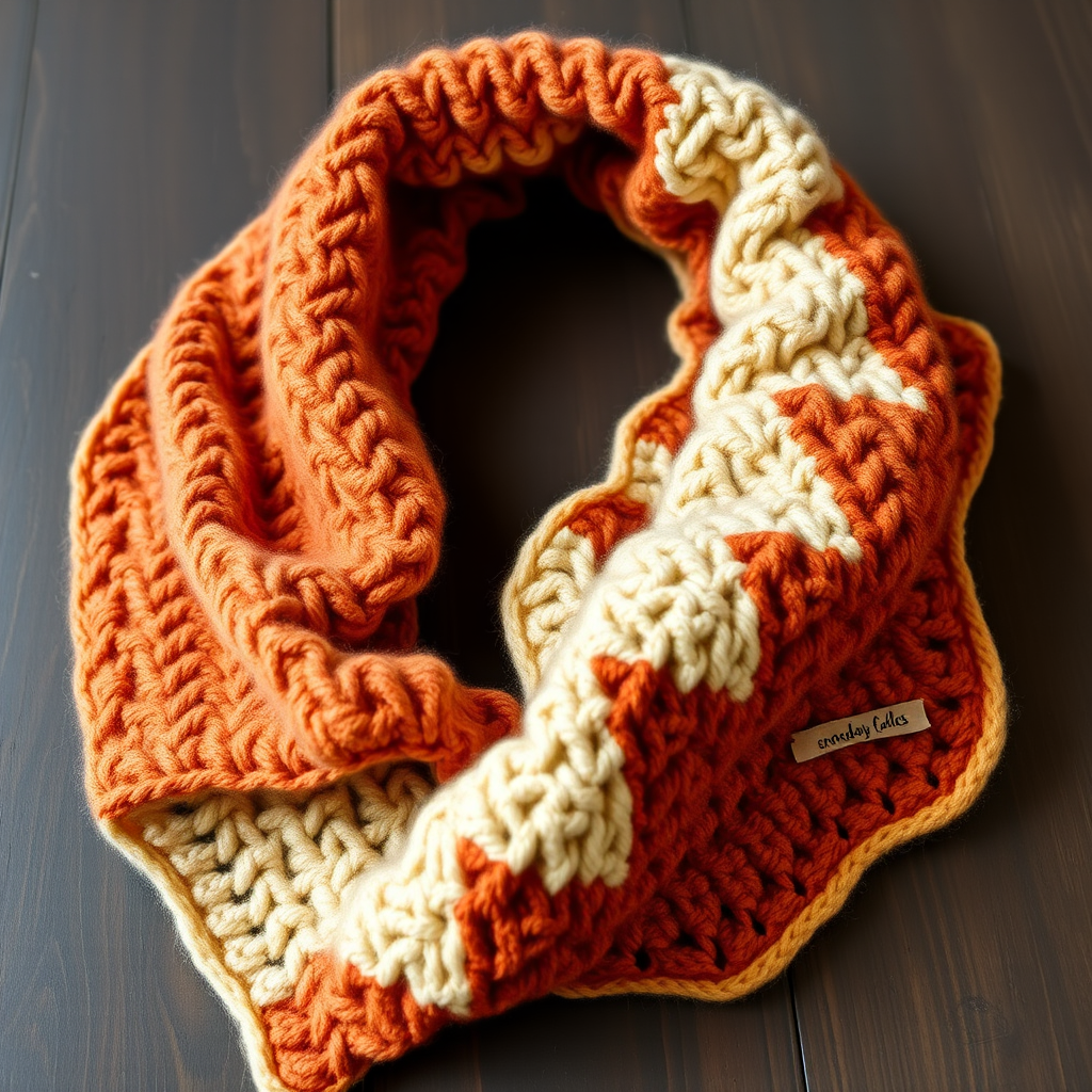 Wandering Dunes Crochet Scarf Free Pattern