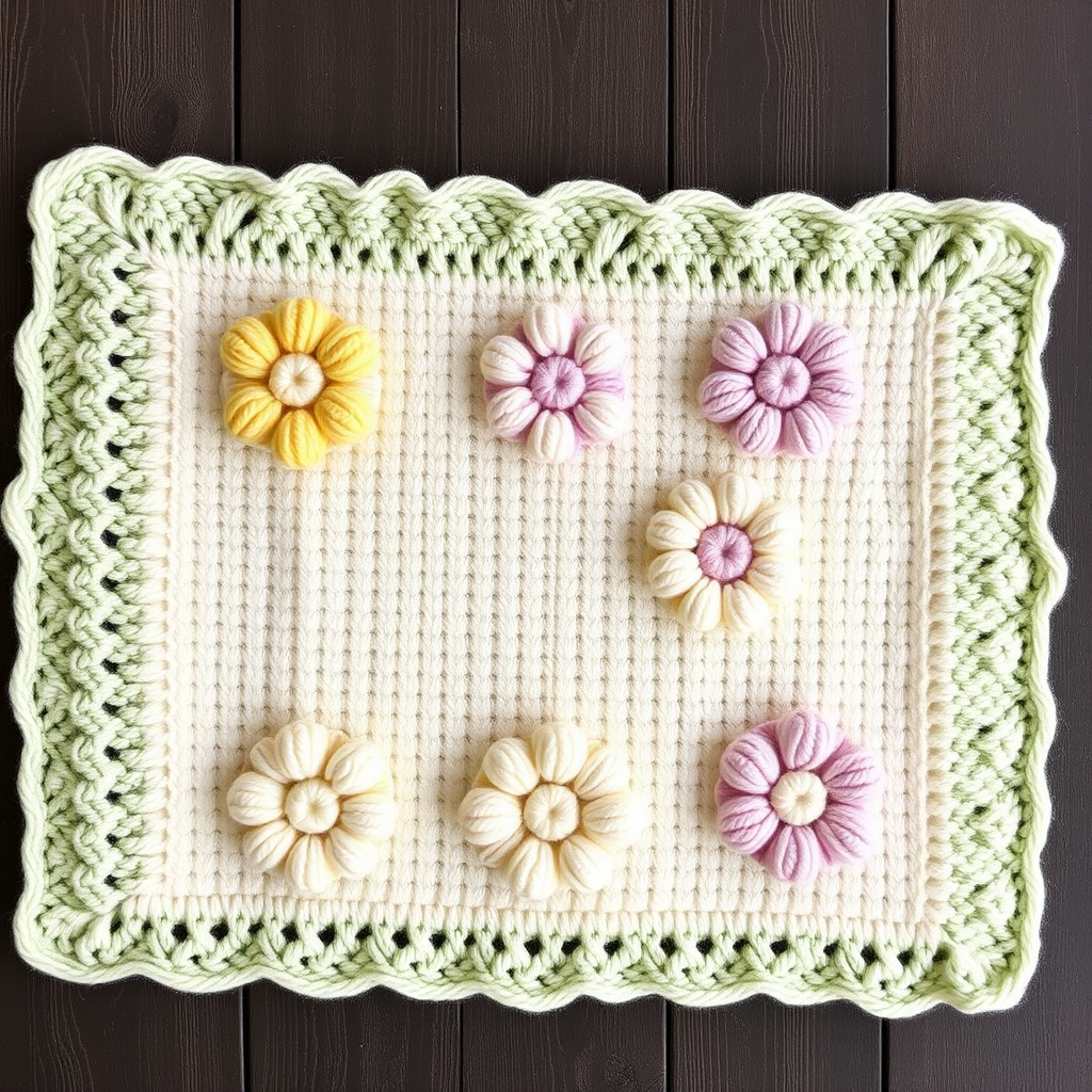 Enchanted Meadow Baby Blanket Free Pattern – Knit a Whimsical Wildflower Garden