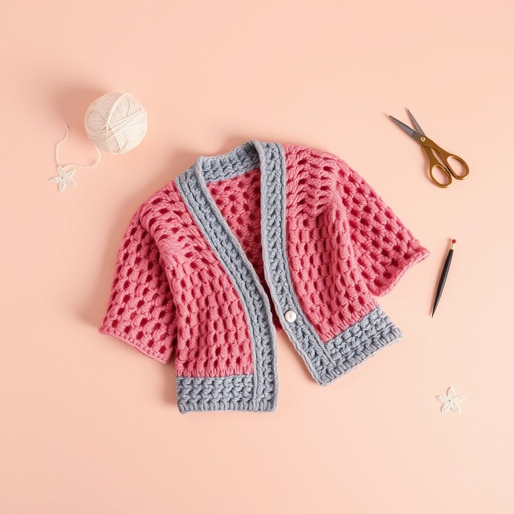 Crochet Textured Shrug Free Pattern