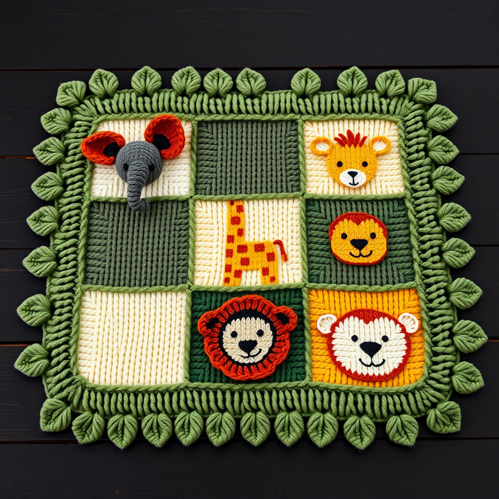 Enchanted Canopy Jungle Baby Blanket Free Pattern – A Knitted Safari Dream