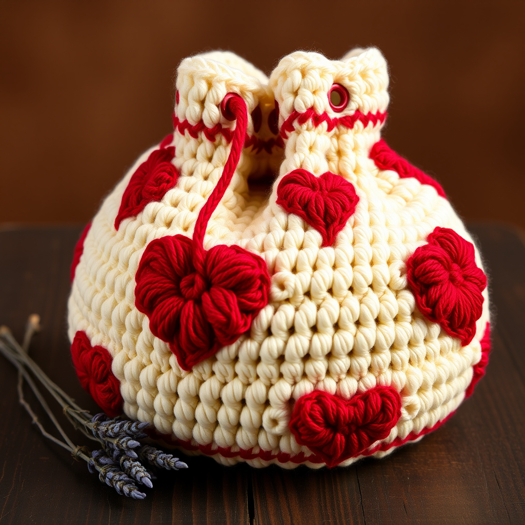 The Sweetheart Stitch Tote: A Free Crochet Pattern for a Textured, Heart-Embellished Valentine's Day Bag