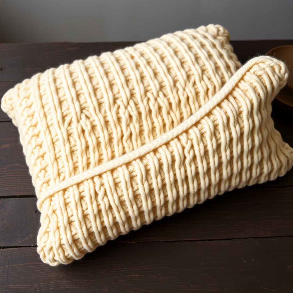 Cloud Nine Chunky Knit Pillow Free Pattern