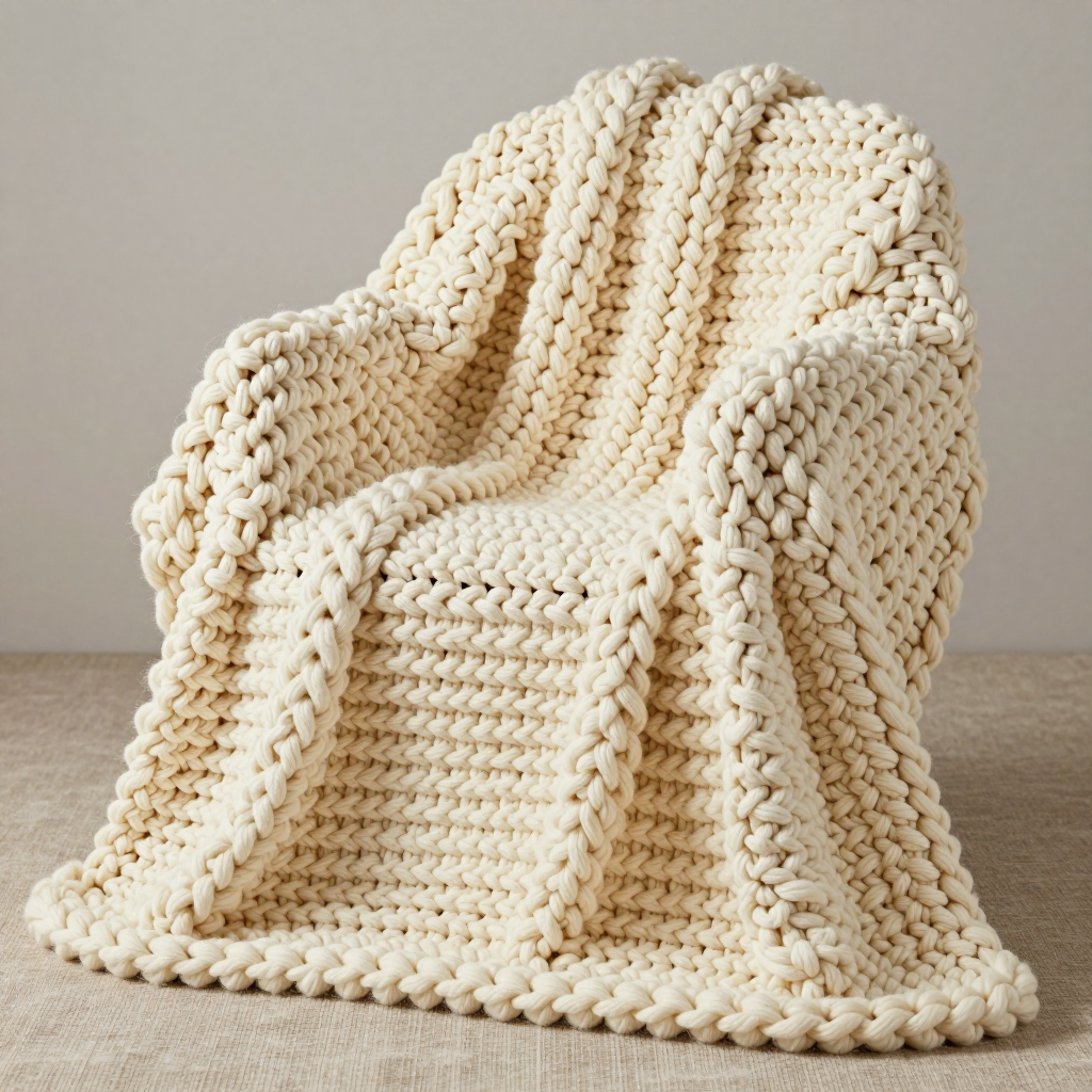 Cloud Nine Chunky Ribbed Throw Free Pattern