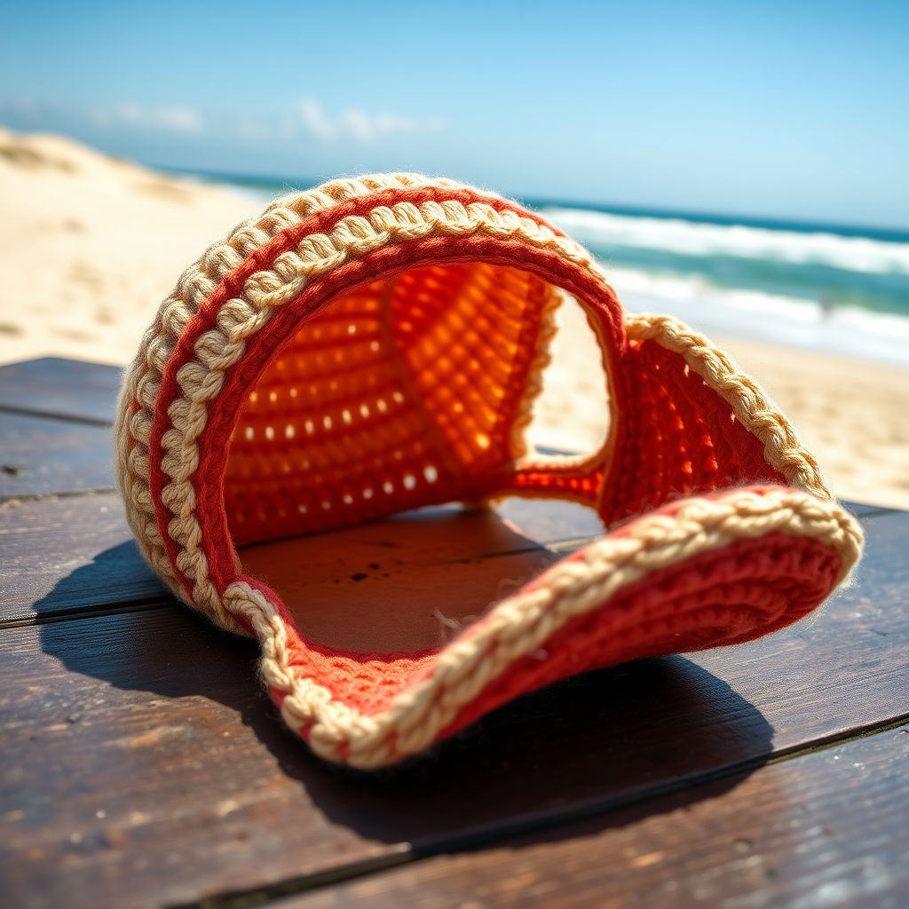 Sunlit Dune Visor Hat Free Pattern – Crochet a Breezy Textured Brim Cap