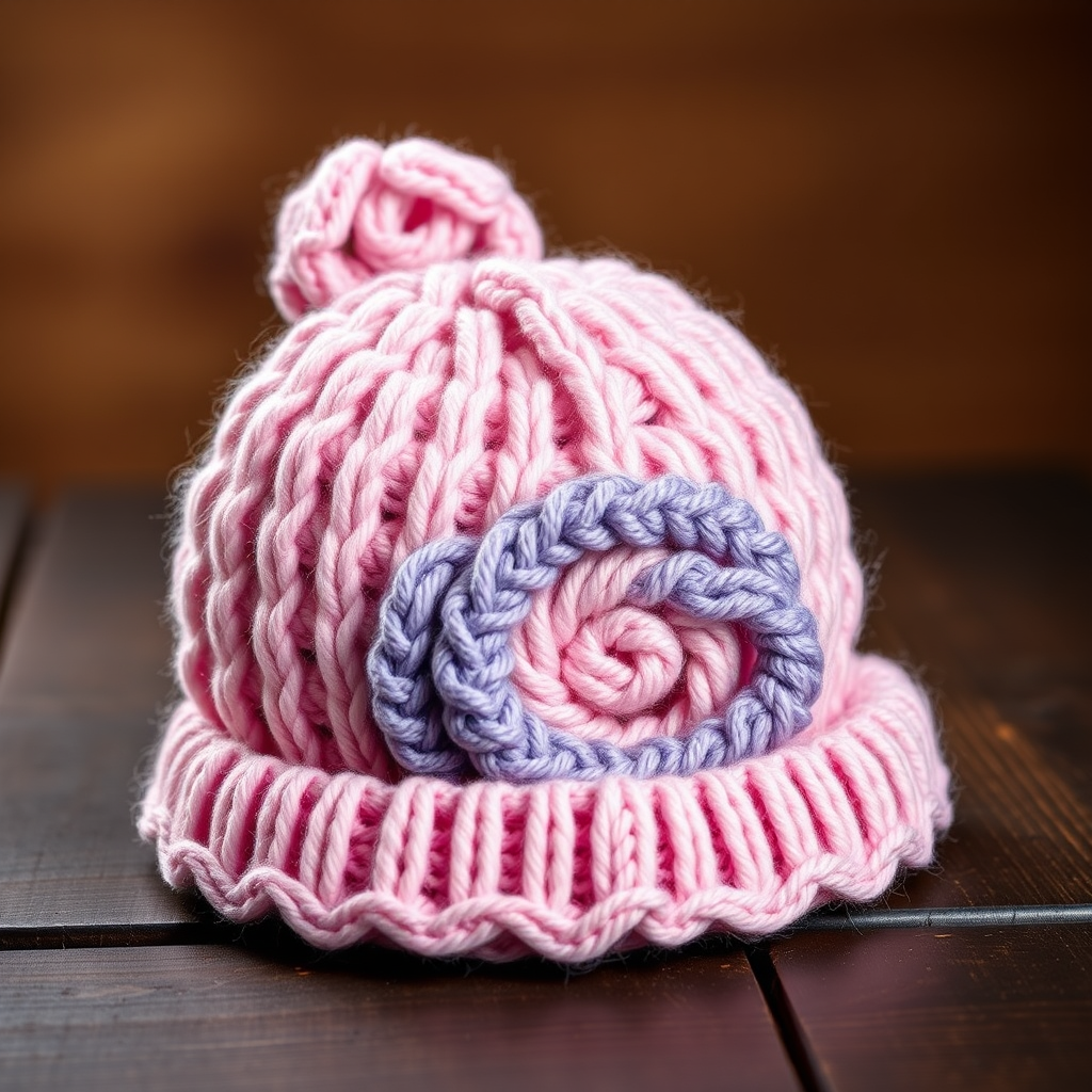 Whimsical Twirl Baby Beanie Free Pattern