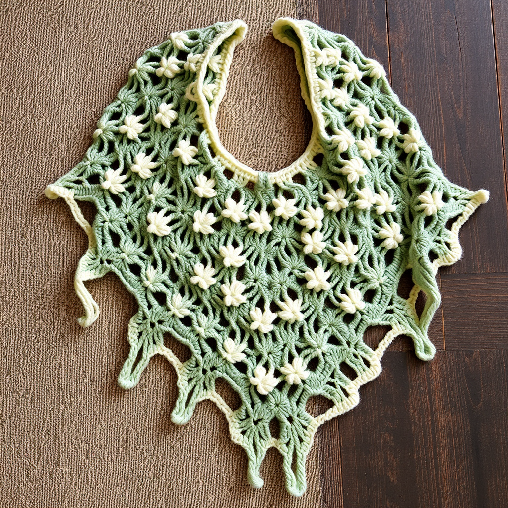 Meadow Mist Broomstick Lace Shawl Free Crochet Pattern – Airy Floral Wrap