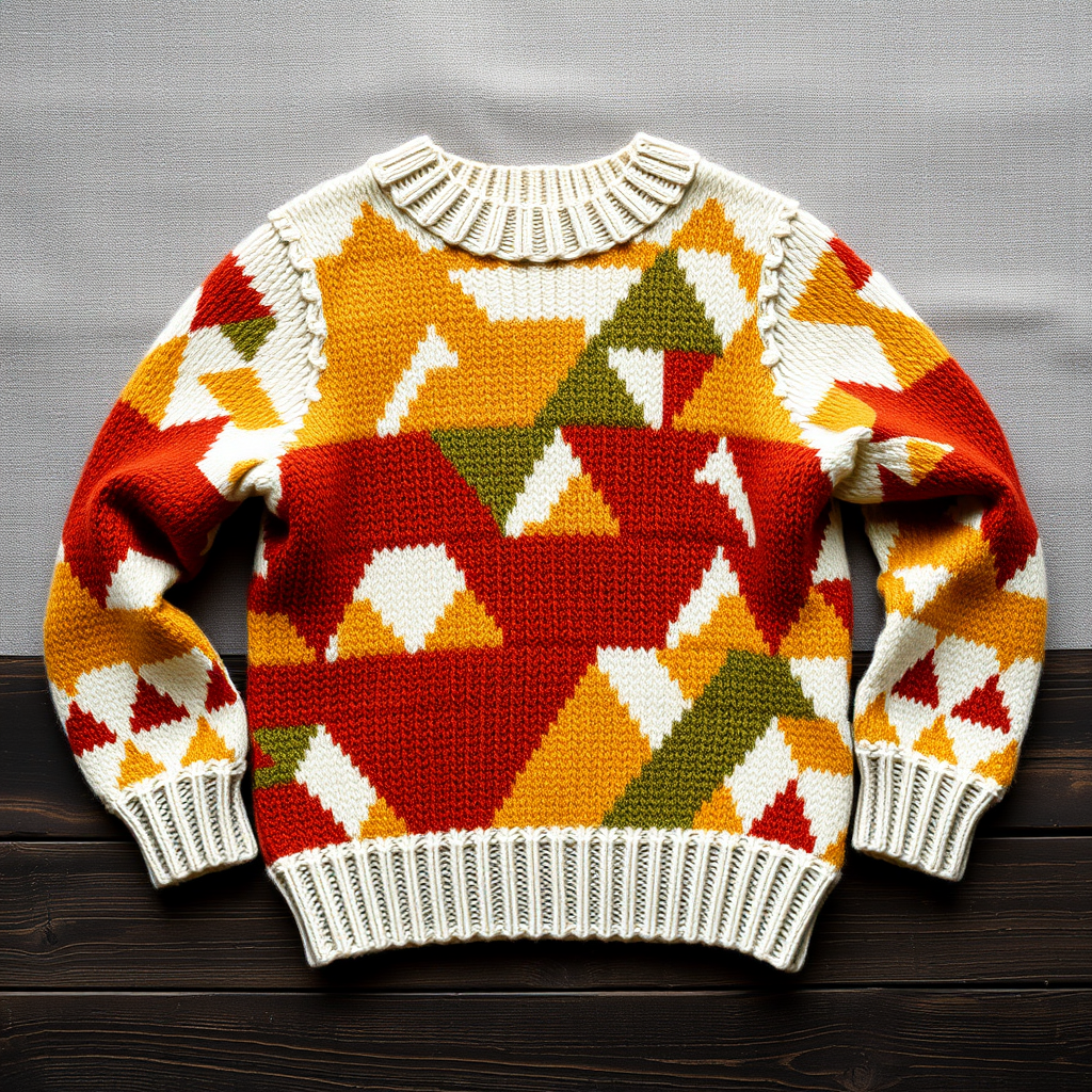 Geometric Prism Pullover Free Pattern – Knitted Tessellated Triangle Sweater