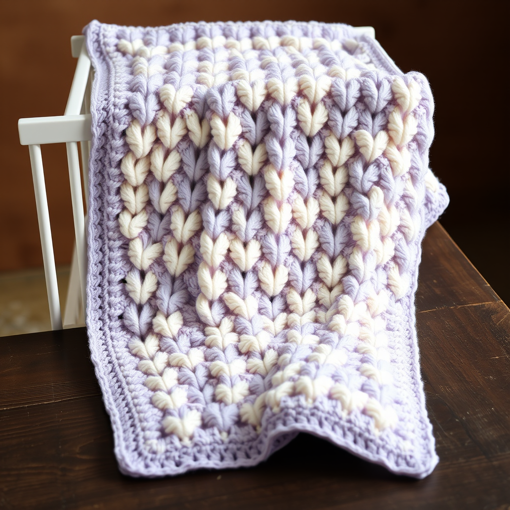 The Lavender Haze Honeycomb Baby Afghan: A Free Crochet Pattern for a Textured, Modern Heirloom