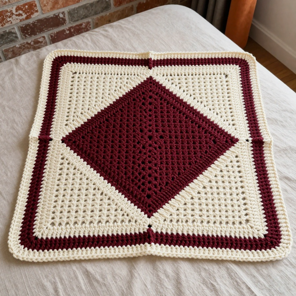 Argyle Diamond Row Log Gauge Swatch Free Pattern