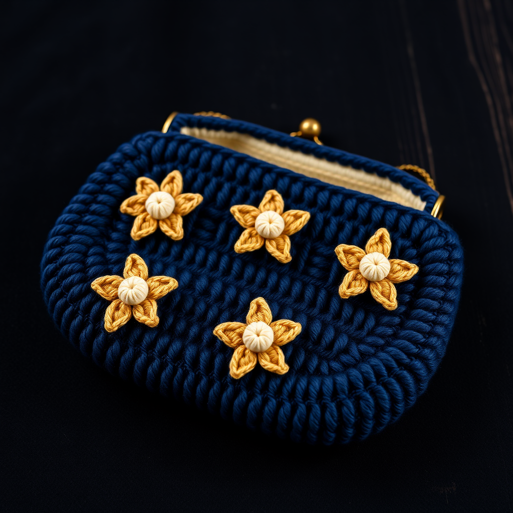 Celestial Midnight Crochet Clutch Free Pattern