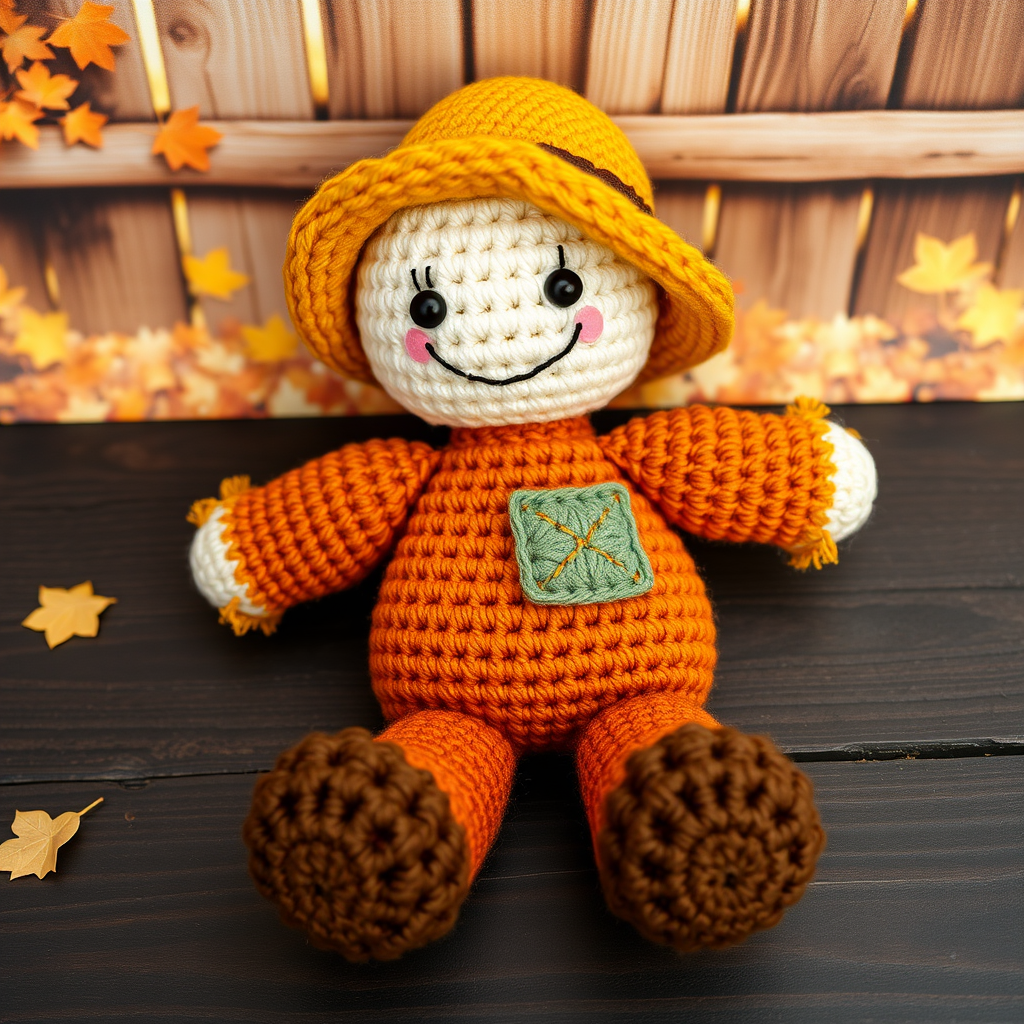 Harvest Moon Scarecrow Amigurumi Free Pattern – Cozy Crochet Garden Guardian