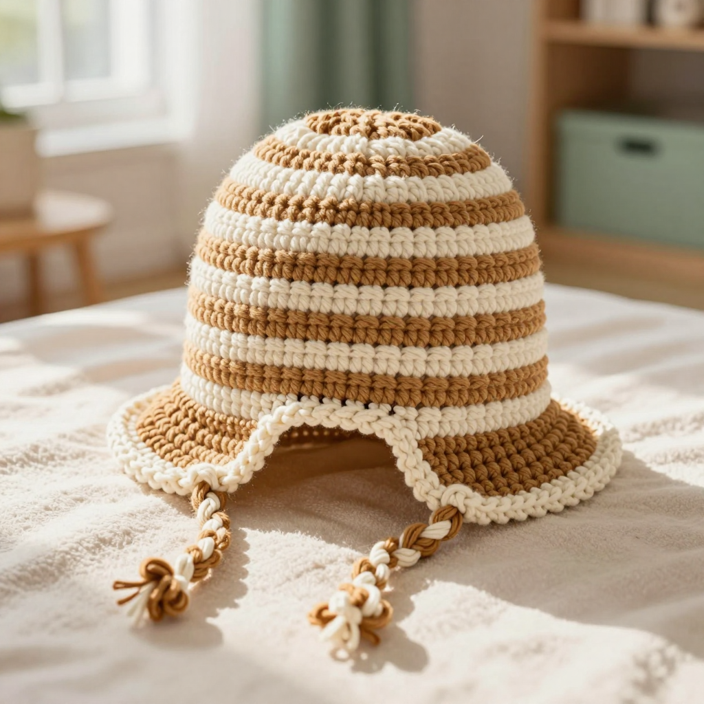 Chunky Rustic Earflap Hat Free Crochet Pattern