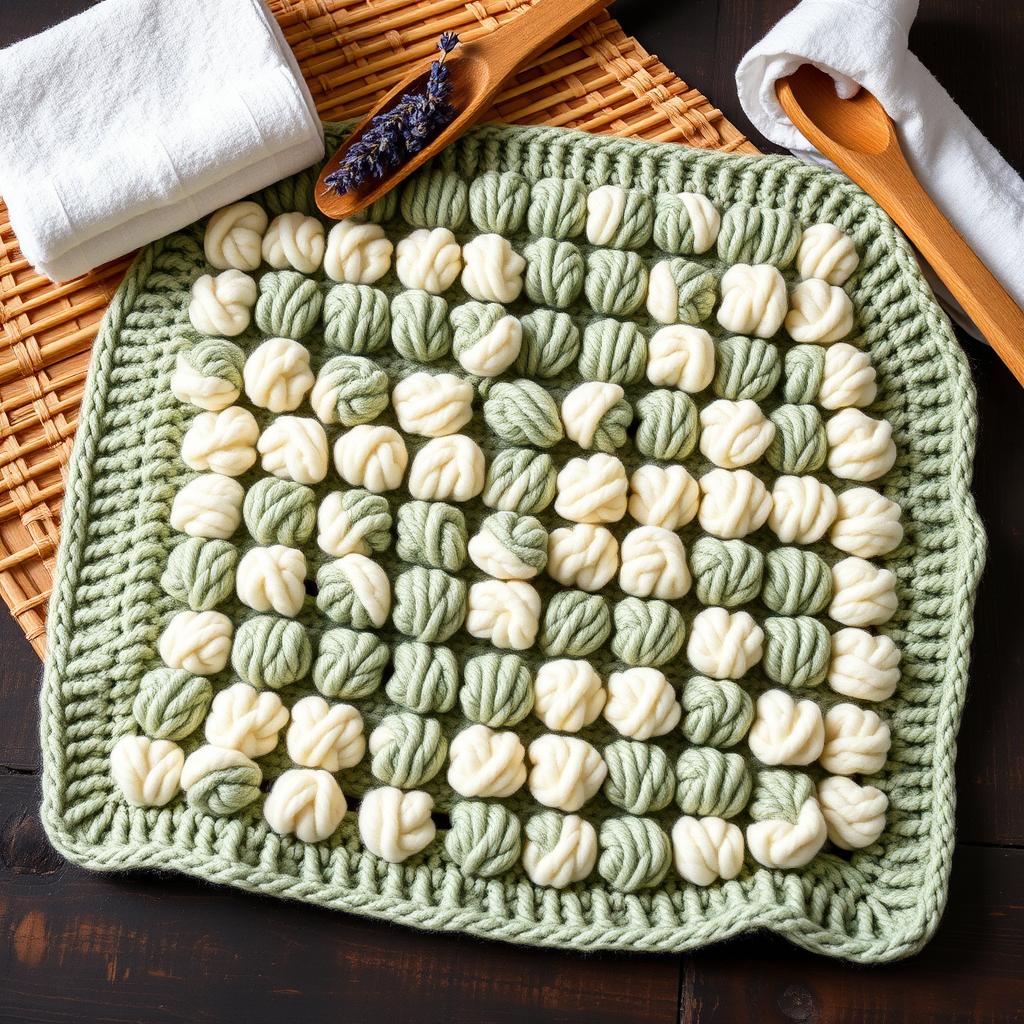 Pebble Path Spa Cloth Free Pattern – A Knitted Textured Bathroom Accent