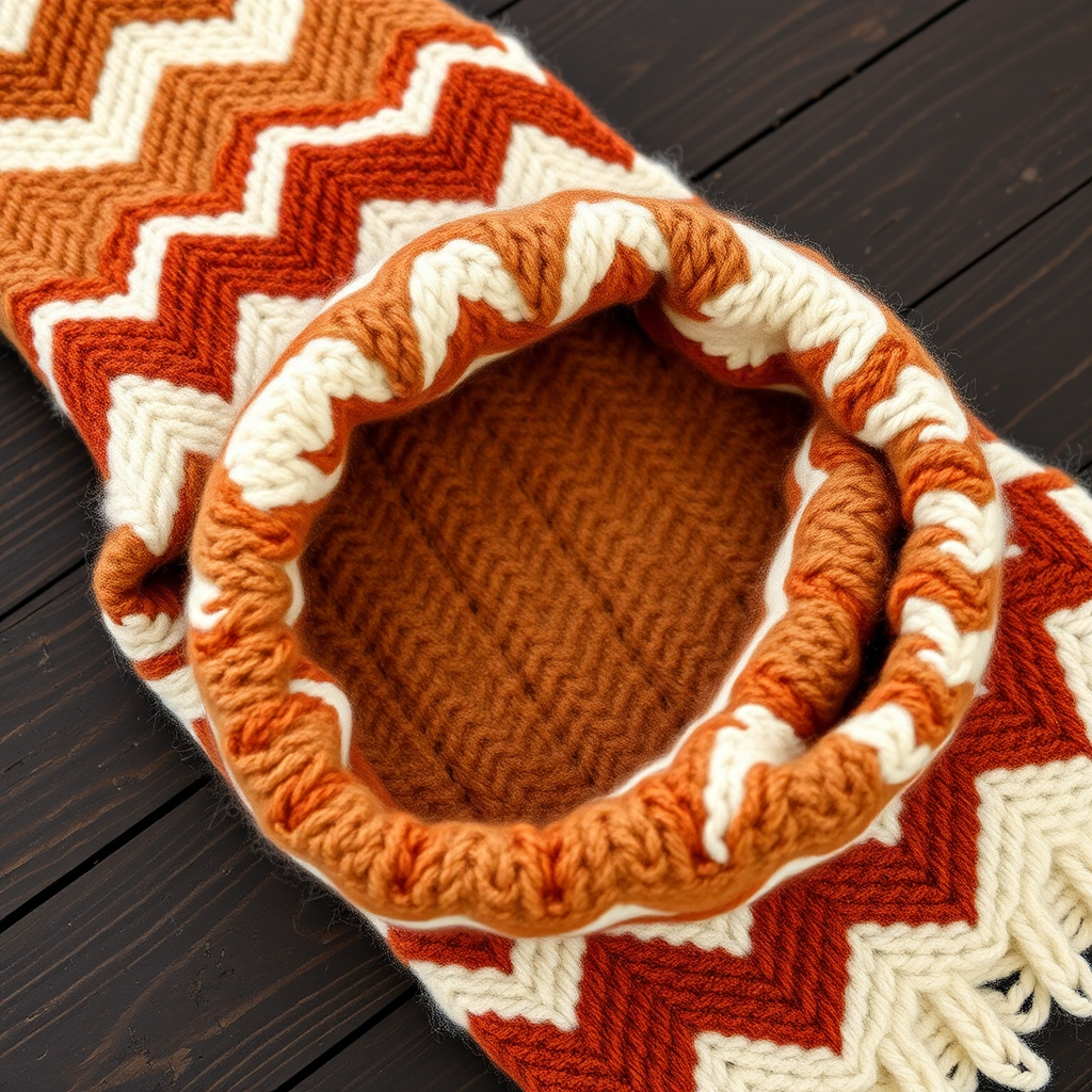 Dune Drift Chevron Scarf Free Pattern – Knit a Desert-Inspired Zig Zag Wrap