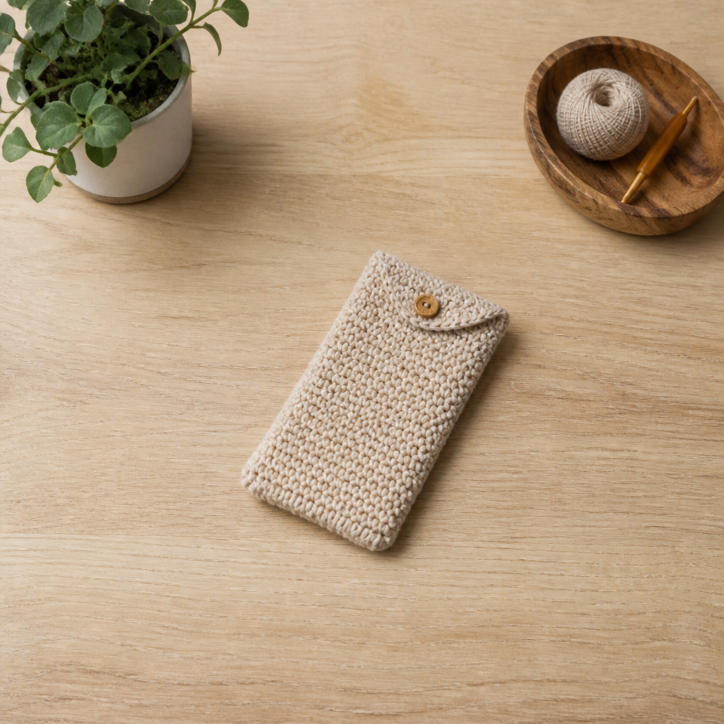 Crochet Simple Textured Phone Sleeve Free Pattern