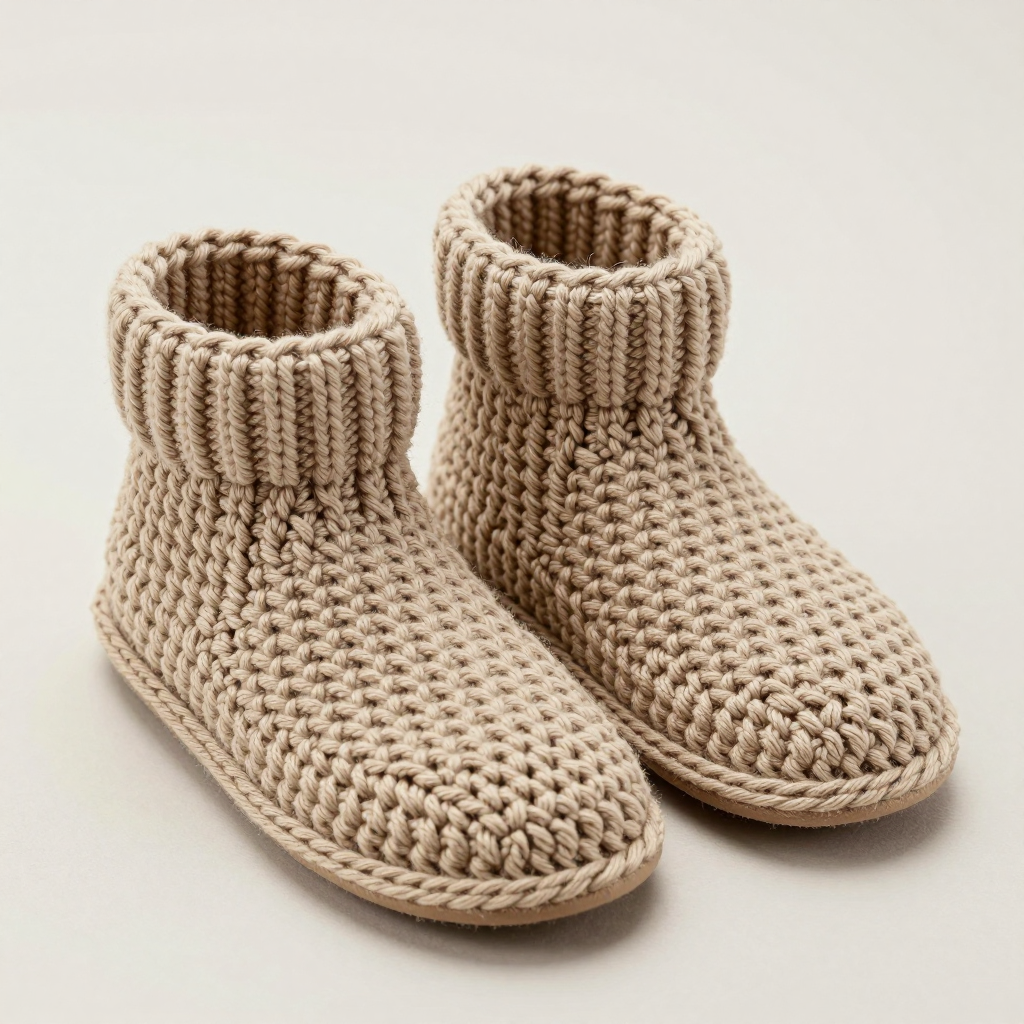 Hearthside Cloud Soccasins: Free Crochet Pattern for Cozy Winter Footwear