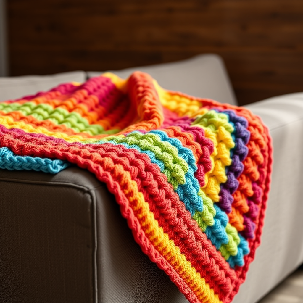 The Chromatic Cascade Throw: A Free Crochet Pattern for a Prismatic, Textured Blanket