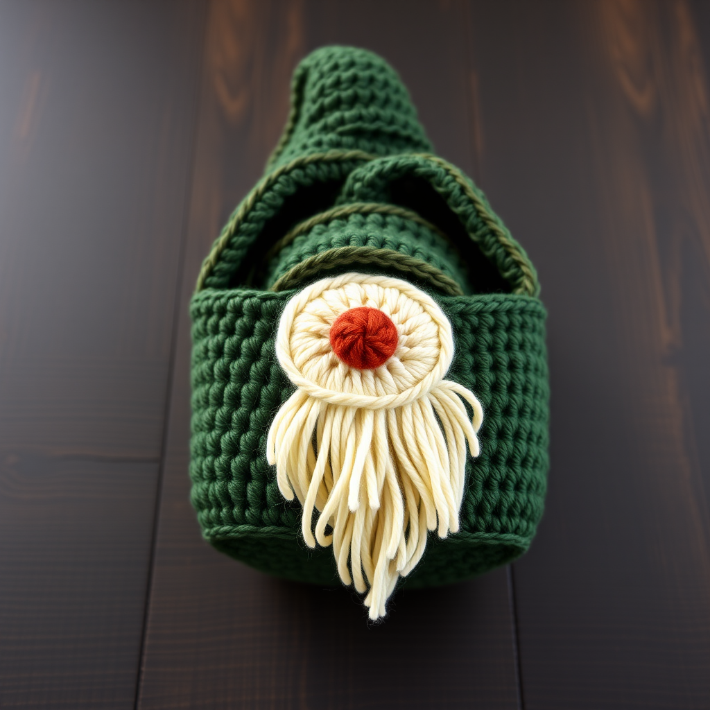 Whimsical Woodland Gnome Basket Free Pattern