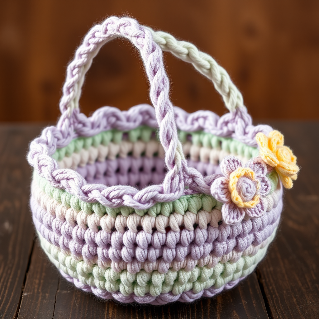 Spring Blossom Nesting Easter Basket Free Pattern