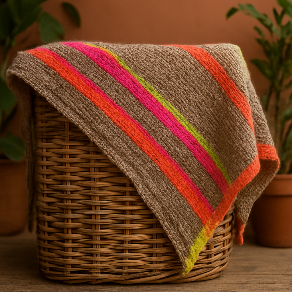 Rustic Neon Asymmetrical Shawl - Free Pattern