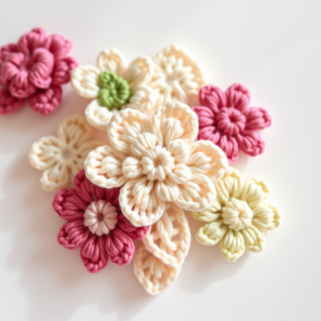 Vibrant Crochet Flower Appliques Pattern