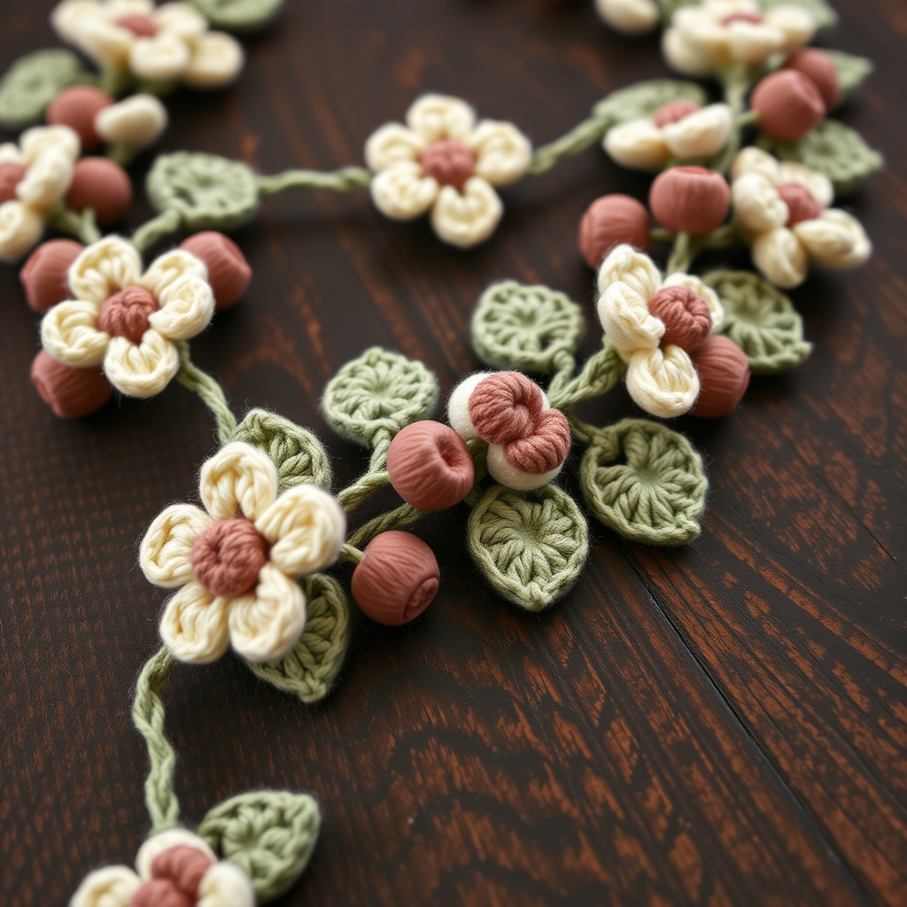 Blossom & Berry Crochet Garland Free Pattern