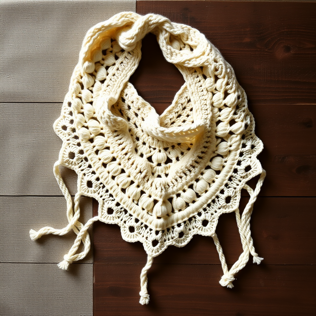 Heirloom Vintage Shells Crochet Wrap Free Pattern