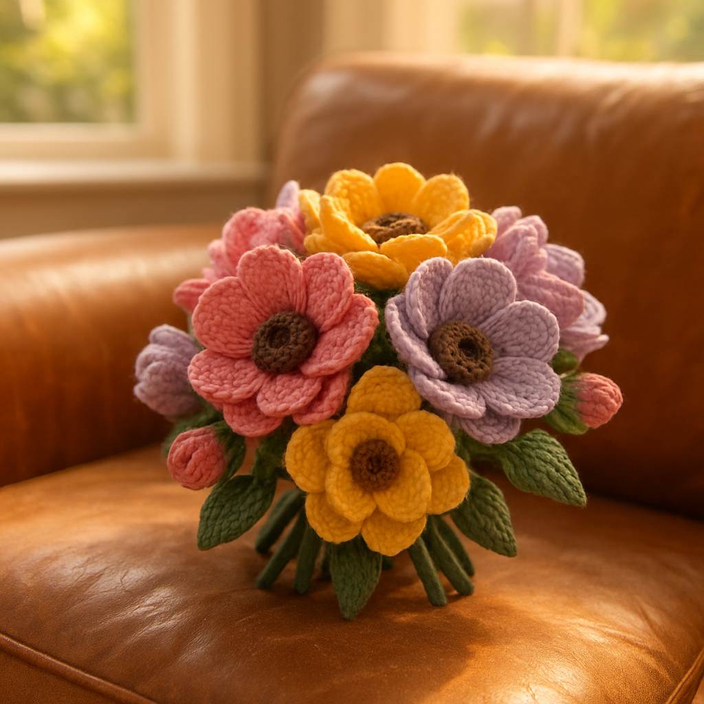 Blooming Harmony Floral Bouquet Amigurumi Free Pattern