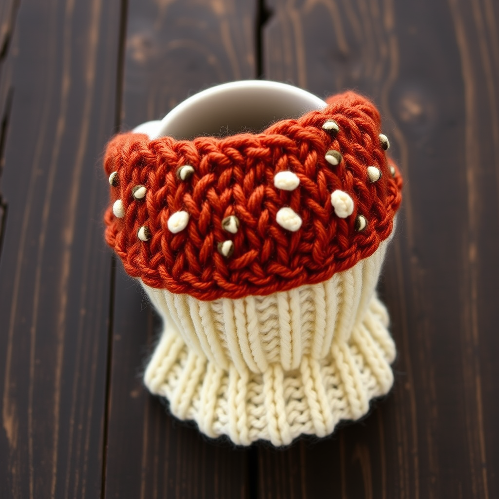 Whimsical Woodland Mushroom Mug Cozy Free Pattern