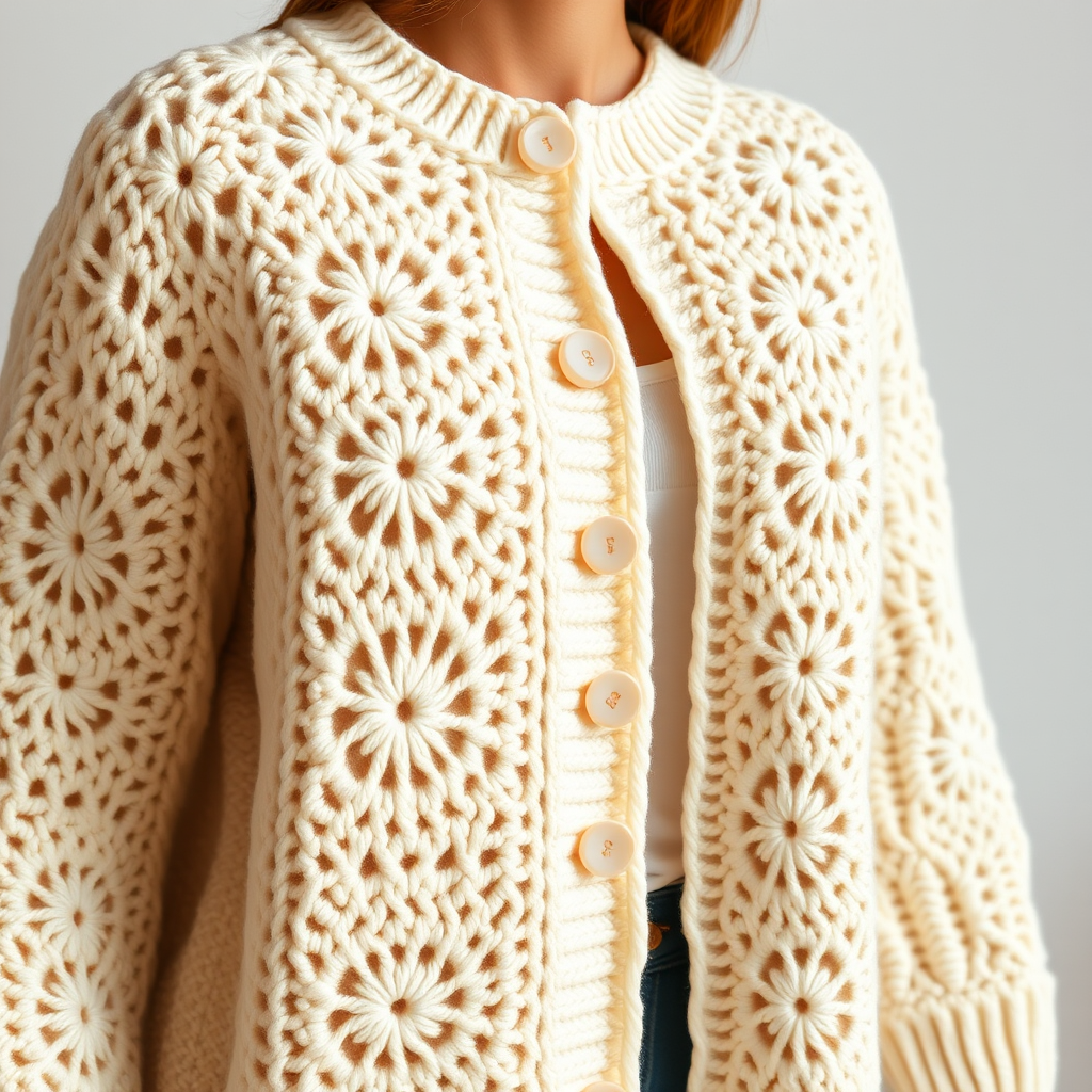 Cozy Starburst Granny Square Cardigan