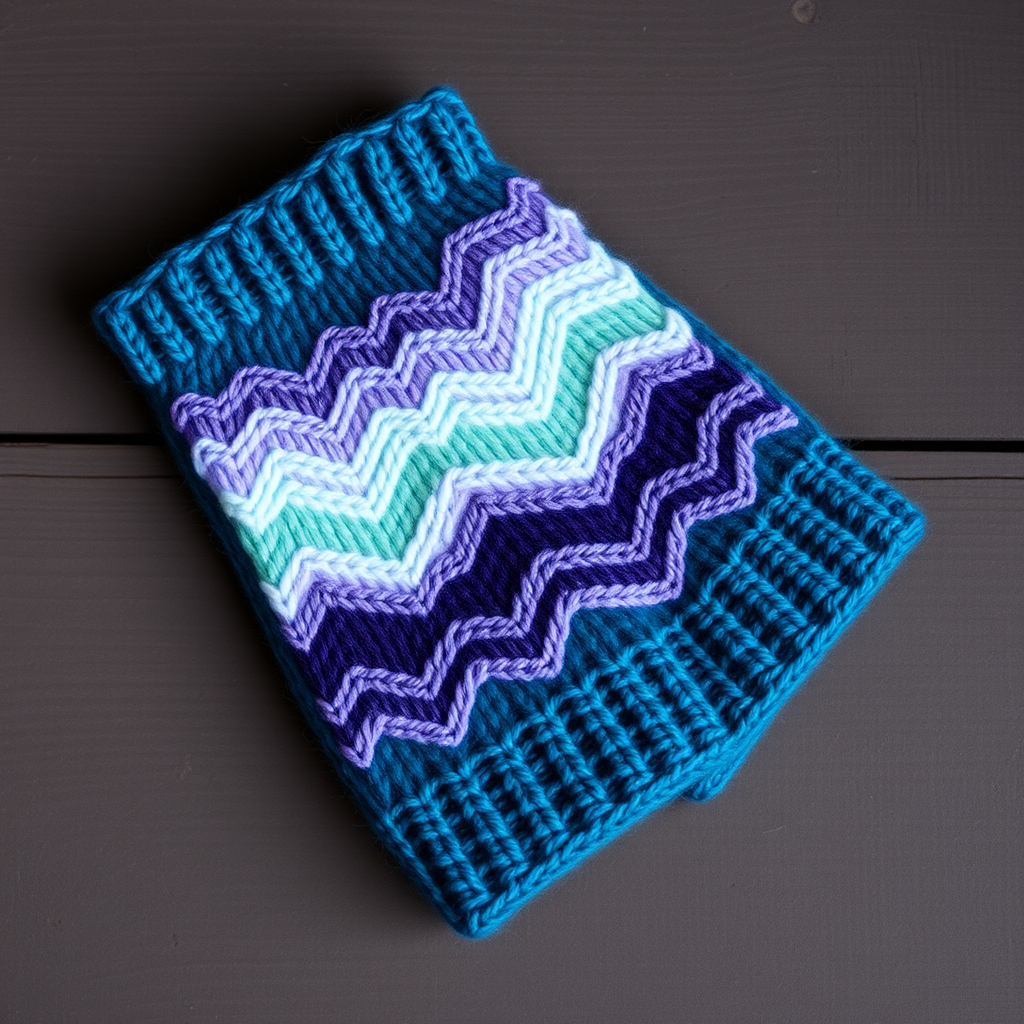 Aurora Borealis Fingerless Sock Gloves Free Pattern – Knit a Sky of Shifting Colors