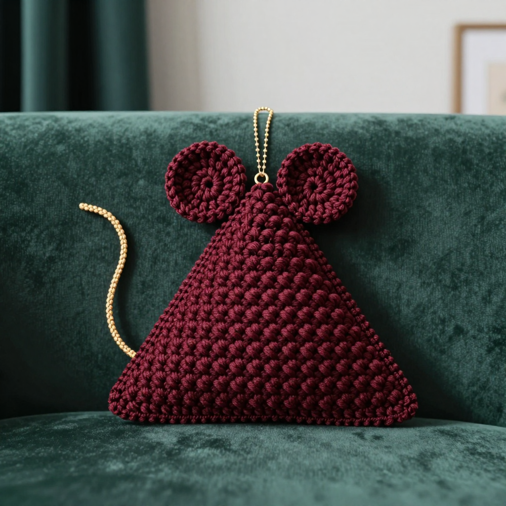 Granny Square Mouse Ornament Free Crochet Pattern
