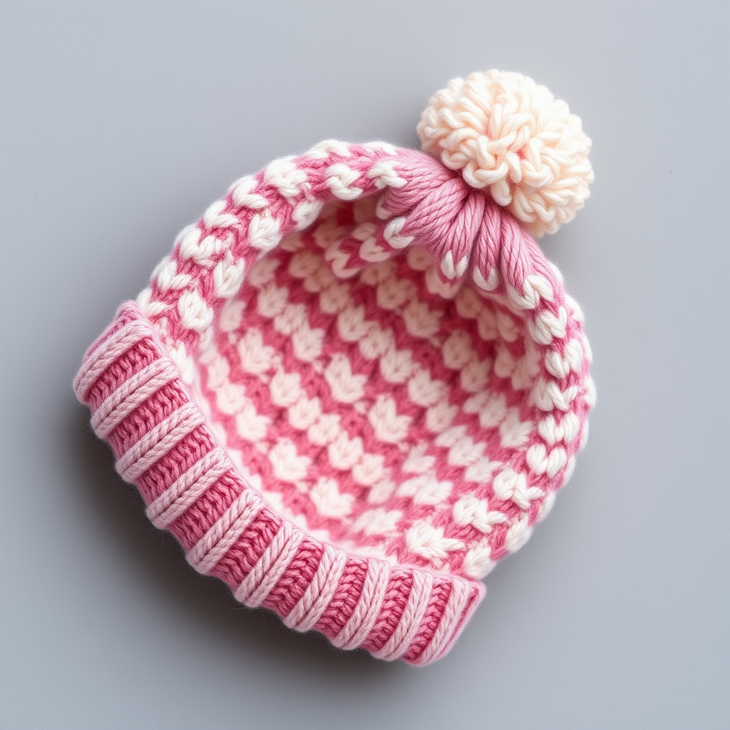 Frosted Berry Preemie Snowflake Hat Free Knitting Pattern