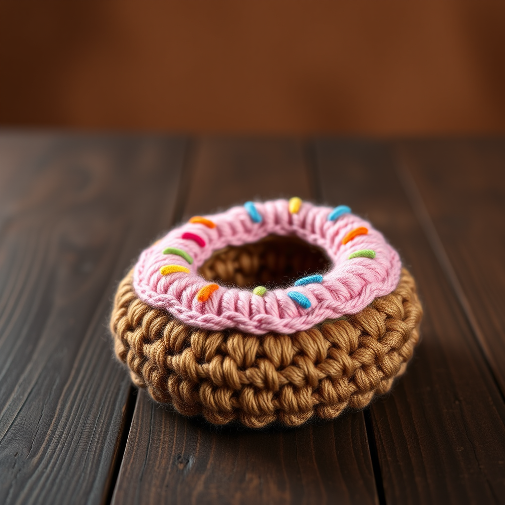 Sprinkle Delight Donut Coaster Free Pattern