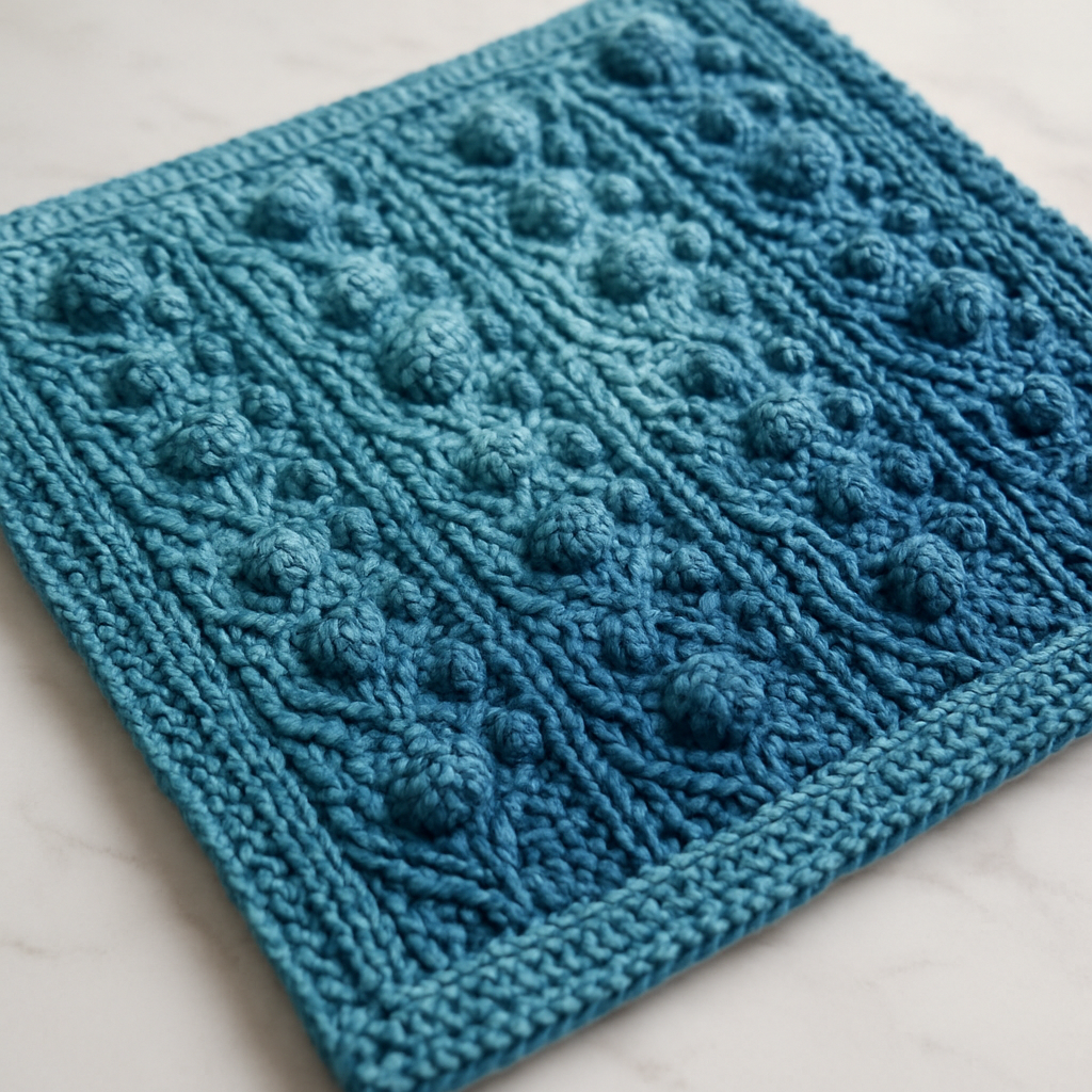Cottagecore Ocean Blues Baby Blanket Free Pattern