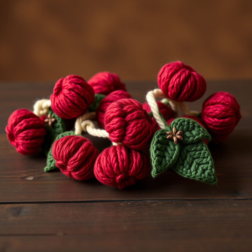 The Heritage Berry Bunting Free Pattern – Knit a Vintage Orchard Garland