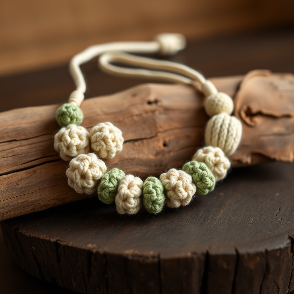 The Pebble & Pod Necklace: A Free Crochet Pattern for a Textured, Organic Statement Piece