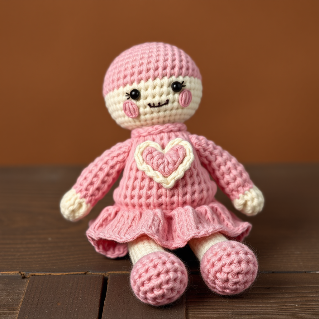 The Cozy Heart Blossom Doll: A Free Knitting Pattern for a Textured, Valentine's Day Amigurumi