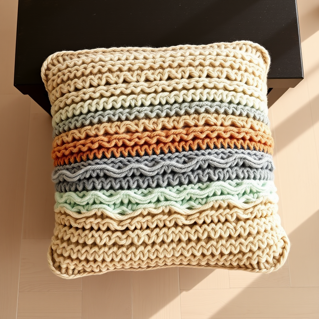 Driftwood Dune Cushion Free Pattern – Knit a Coastal Sand Pillow