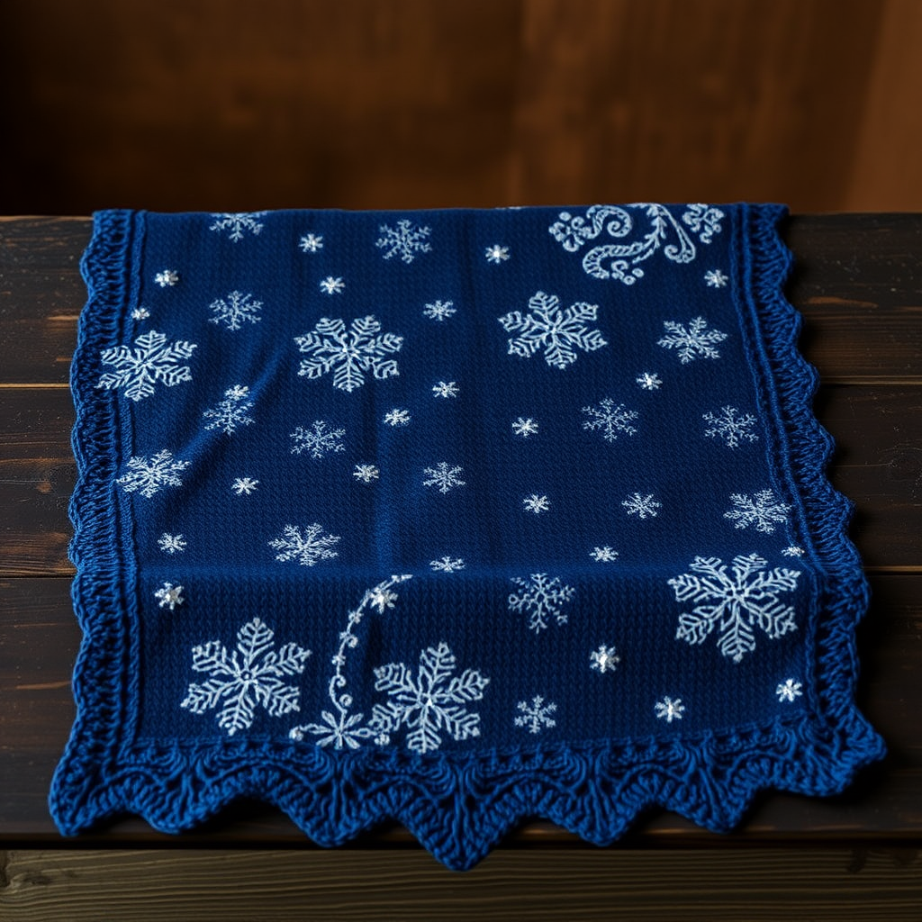 Free Pattern: The Celestial Snowfall Blanket